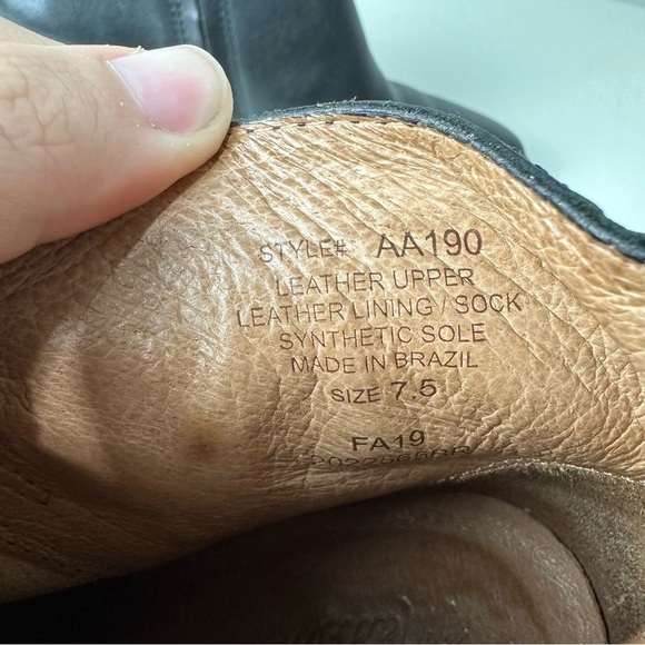 Madewell Black Leather Kelli Heeled Booties Boots Size 7.5 - Picture 7 of 7